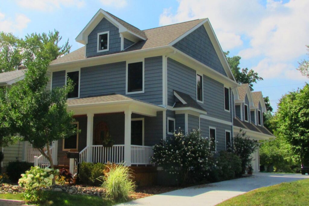 727 Ludlow-Blue craftsman style house.