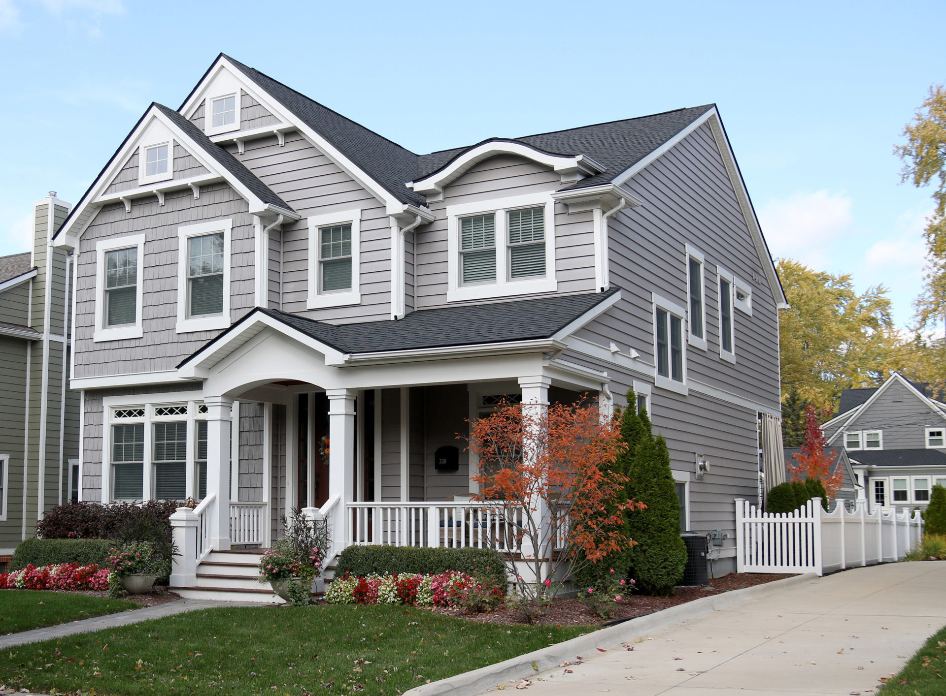 338 Griggs St.- Modern gray two-story home.
