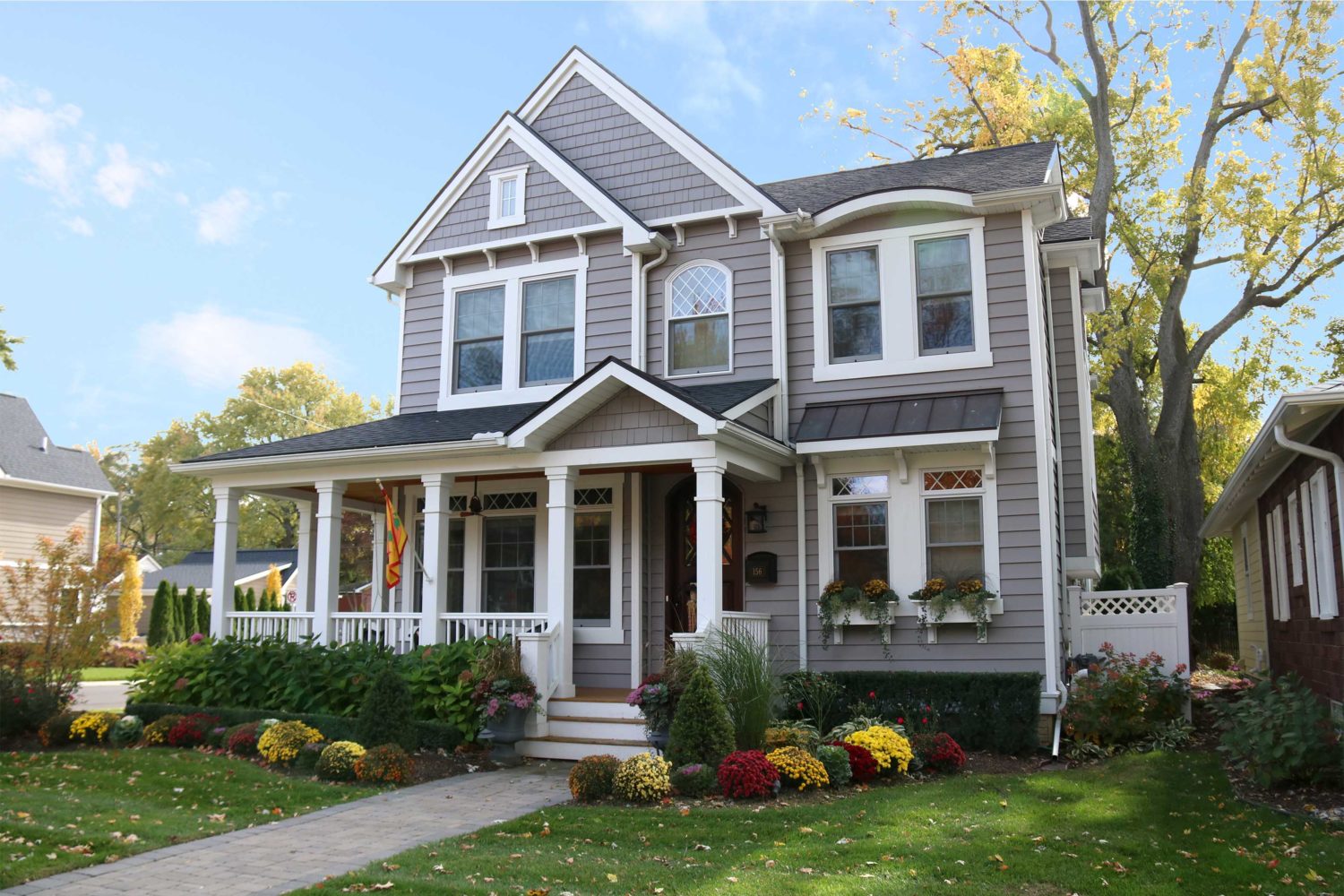156 Terry St-Gray two-story house.